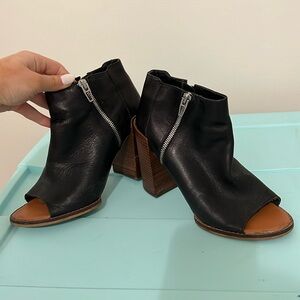 Dolce Vita black open toe heel booties